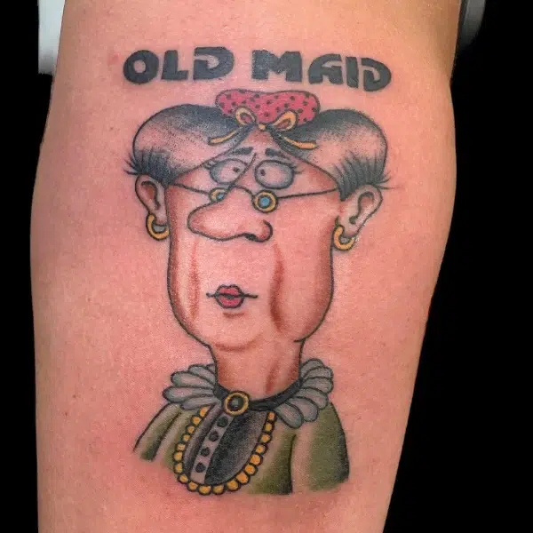 Fun tattoo from the old maid card game