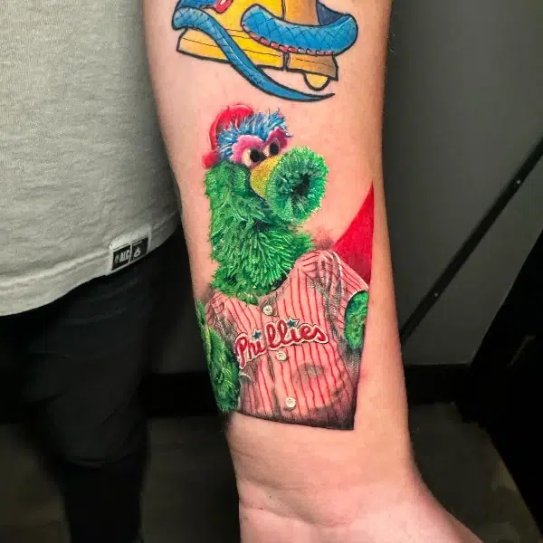 Phillies Phanatic tattoo