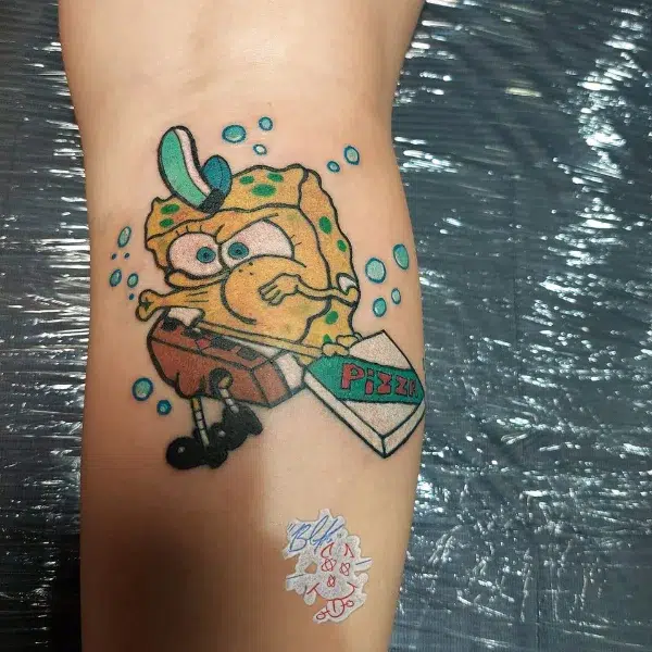 spongebob tattoo