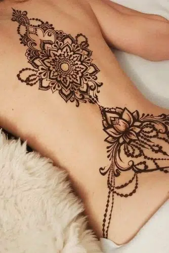 henna tattoo on the back