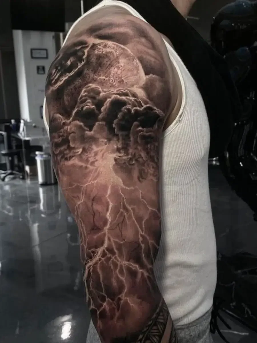 cloud tattoo for men