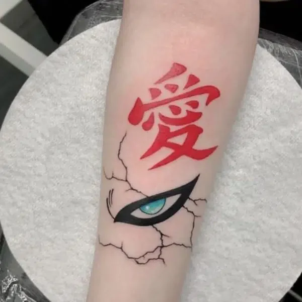 Gaara's tattoo with cracks