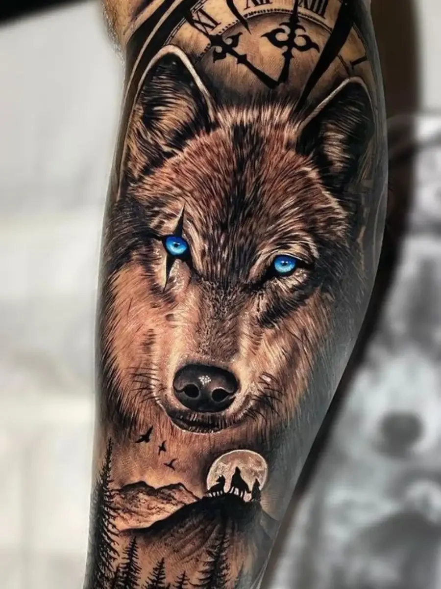 wolf tattoo for men